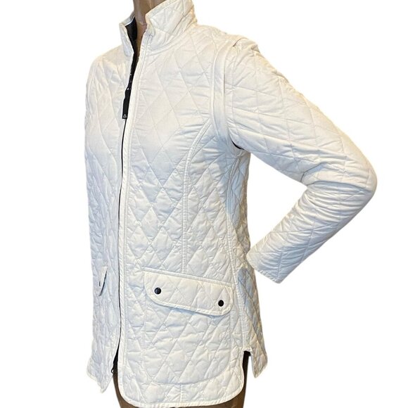 Women's Reversible Diamond Quilted Barn Jacket Convertible Vest S/M #192M - Picture 8 of 12